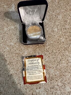 Gold and Silver Commemorative Coin with Certificate of Authenticity